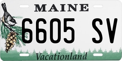 ME license plate 6605SV