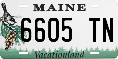 ME license plate 6605TN