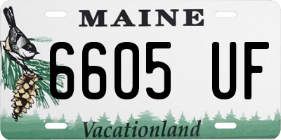 ME license plate 6605UF