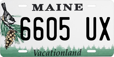 ME license plate 6605UX