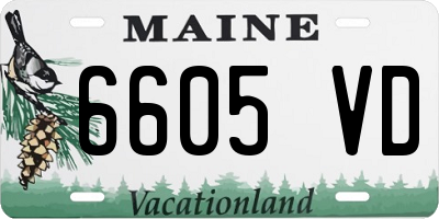 ME license plate 6605VD