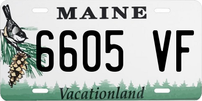 ME license plate 6605VF