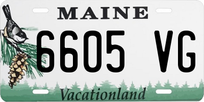 ME license plate 6605VG