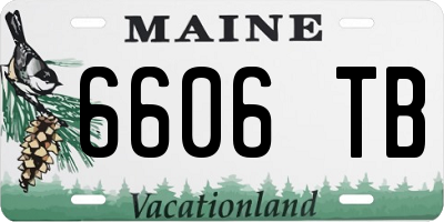 ME license plate 6606TB