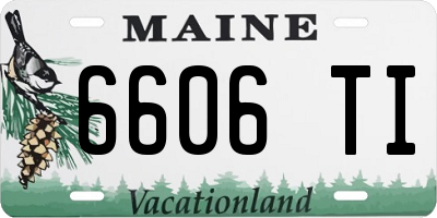 ME license plate 6606TI