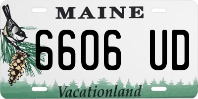 ME license plate 6606UD