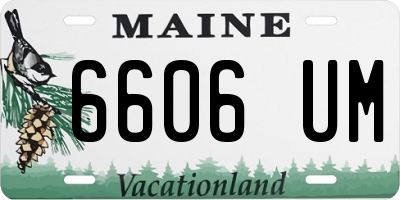 ME license plate 6606UM