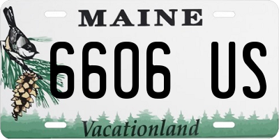 ME license plate 6606US
