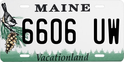 ME license plate 6606UW