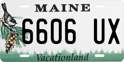 ME license plate 6606UX