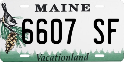 ME license plate 6607SF
