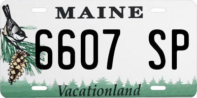 ME license plate 6607SP