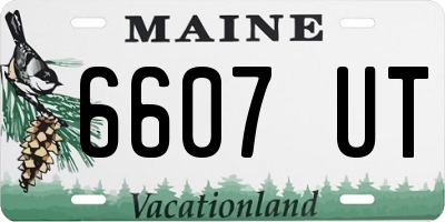 ME license plate 6607UT