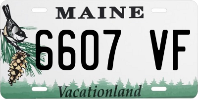 ME license plate 6607VF