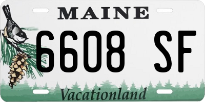 ME license plate 6608SF