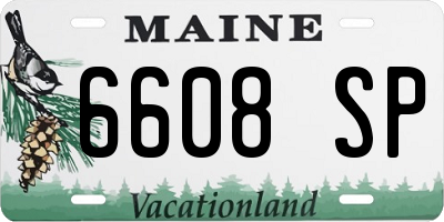 ME license plate 6608SP