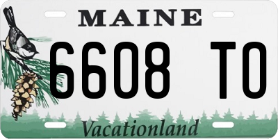 ME license plate 6608TO
