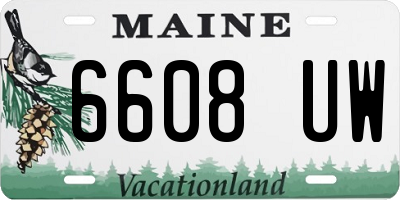 ME license plate 6608UW