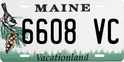 ME license plate 6608VC