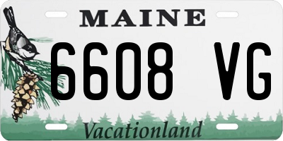 ME license plate 6608VG