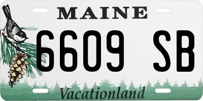 ME license plate 6609SB