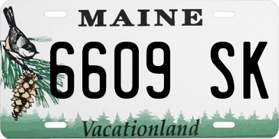 ME license plate 6609SK