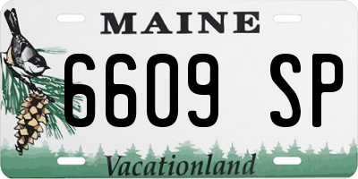 ME license plate 6609SP