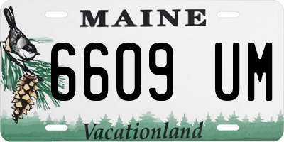 ME license plate 6609UM