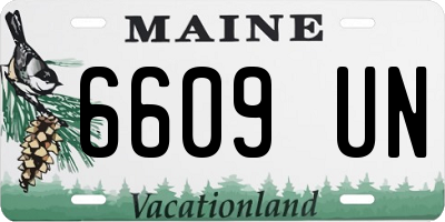 ME license plate 6609UN