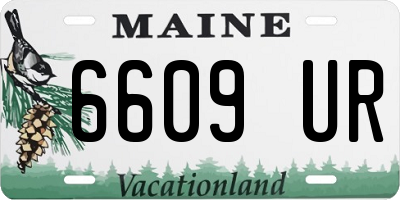 ME license plate 6609UR