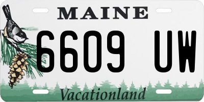 ME license plate 6609UW