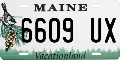 ME license plate 6609UX