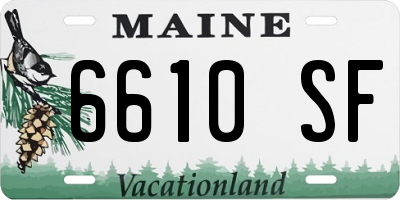 ME license plate 6610SF