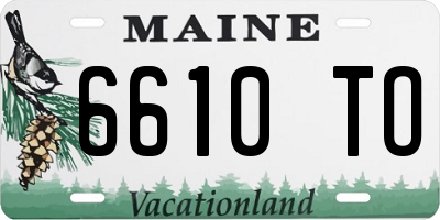 ME license plate 6610TO
