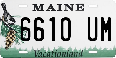 ME license plate 6610UM