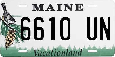 ME license plate 6610UN