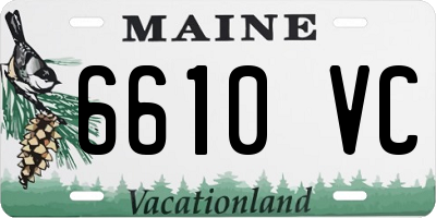 ME license plate 6610VC