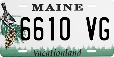 ME license plate 6610VG