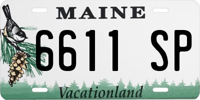 ME license plate 6611SP