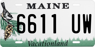 ME license plate 6611UW