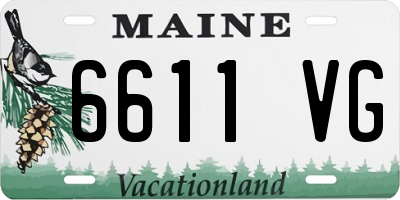 ME license plate 6611VG