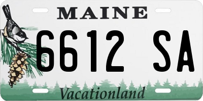 ME license plate 6612SA