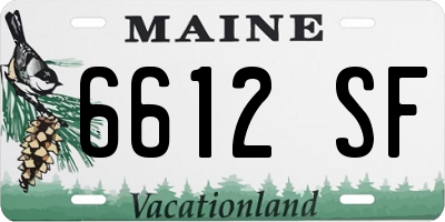 ME license plate 6612SF