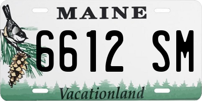 ME license plate 6612SM