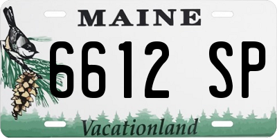 ME license plate 6612SP