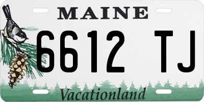 ME license plate 6612TJ
