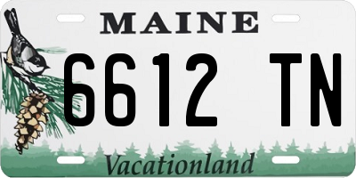 ME license plate 6612TN
