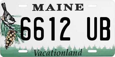 ME license plate 6612UB