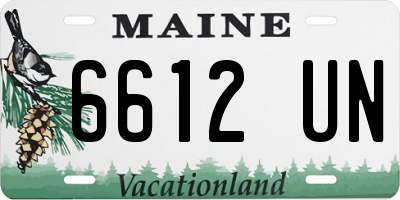 ME license plate 6612UN
