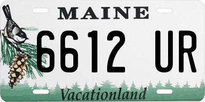 ME license plate 6612UR